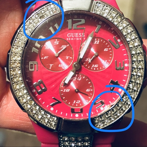 Juniors Pink Guess watch w/ bling (older child) - Picture 3 of 7